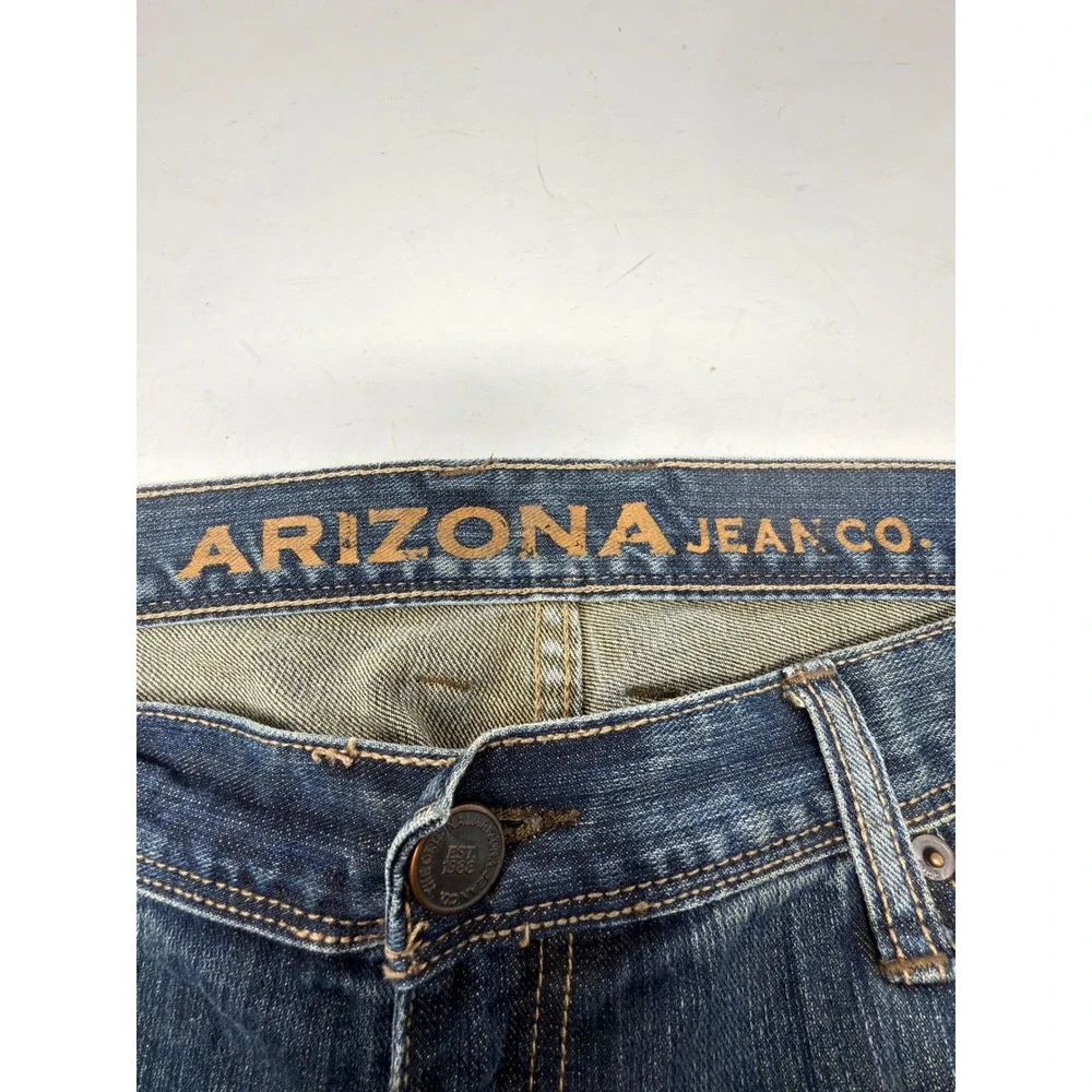 Arizona Jean Co Men's 36x34 Loose Straight Leg‎ Jeans Blue Denim 100% Cotton